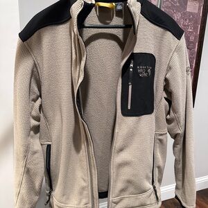 Mountain Hardwear Beige and Black Performance Jacket